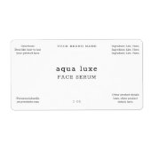 Minimalistisch etiket gezichtsserum (Voorkant)