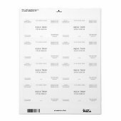 Minimalistisch etiket gezichtsserum (Full Sheet)