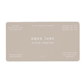 Minimalistisch etiket gezichtsserum (Voorkant)