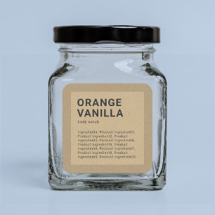 Minimalistisch etiket van grensKraft voor ingredië