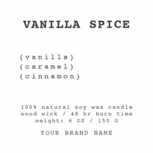 Minimalistisch etiket van witte kaars sticker