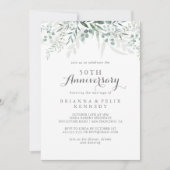 Minimalistisch Eucalyptus 50th Wedding Jubileum Kaart (Voorkant)