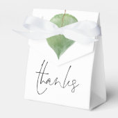 Minimalistisch eucalyptus blad Mr Mrs Names Datum Bedankdoosjes (Voorkant Zijde)