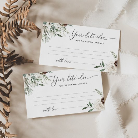 Minimalistisch evergreen Date night-ideeën. Datum  Informatiekaartje