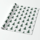 Minimalistisch Evergreen Tree Design Eenvoudige ha Cadeaupapier (Uitgerold)