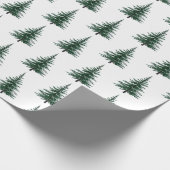 Minimalistisch Evergreen Tree Design Eenvoudige ha Cadeaupapier (Hoek)