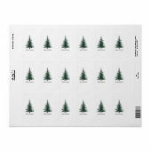 Minimalistisch Evergreen Tree Design Eenvoudige ha Etiket (Full Sheet)
