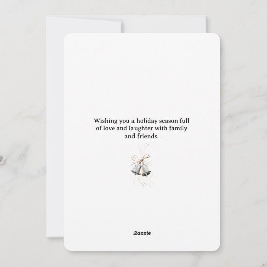 Minimalistisch Evergreen Tree Design Eenvoudige ha Feestdagenkaart (Achterkant)