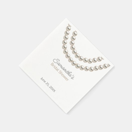 Minimalistisch fancy Pearl ketting Vrijgezellenfee Servet (Hoek)