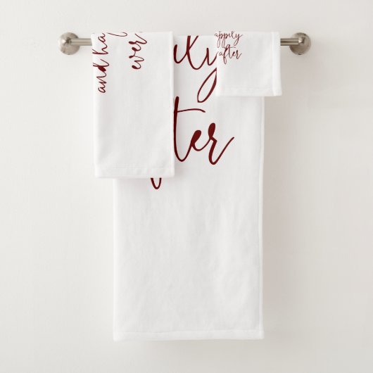 Minimalistisch fancy script Bourgogne Bad Handdoek (Insitu)