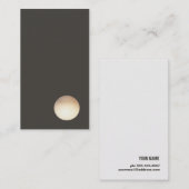 Minimalistisch Faux Gold Leaf Circle Visitekaartje (Voorkant / Achterkant)