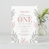 Minimalistisch Floral Boho Terracotta 1 september Kaart (Staand voorkant)