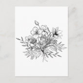 Minimalistisch Floral Bouquet Briefkaart (Voorkant)