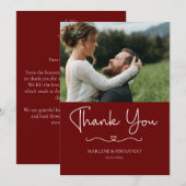 Minimalistisch Floral Hartelijk dank Bedankkaart (Voorkant / Achterkant)