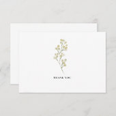 Minimalistisch Floral Hartelijk dank Bedankkaart (Voorkant / Achterkant)
