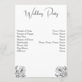 Minimalistisch Floral Wedding Programma (Achterkant)