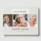 Minimalistisch forever in onze hartfoto begrafenis gastenboek (Voorkant)