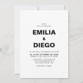 Minimalistisch formeel front en Boda Wedding aan d Kaart (Voorkant)