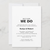 Minimalistisch formeel voor we do rehearsal diner kaart (Voorkant)