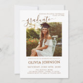 Minimalistisch foto-Afstuderen Afstuderen Aankondiging (Voorkant)