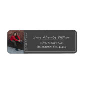 Minimalistisch foto Afstuderen | Grijs adres Etiket (Voorkant)