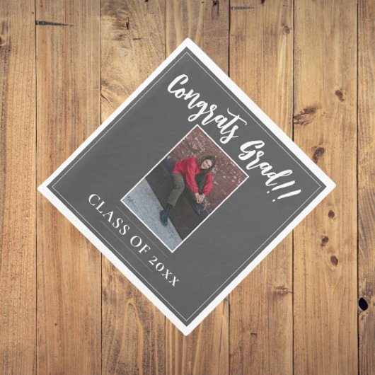 Minimalistisch foto Afstuderen | Grijs Servet