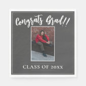 Minimalistisch foto Afstuderen | Grijs Servet (Voorkant)