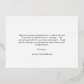 Minimalistisch foto-Afstuderen - Hartelijk dank Folie Uitnodiging (Achterkant)