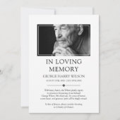 Minimalistisch - Foto - In Loving Memory Annountio Aankondiging (Voorkant)