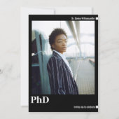 Minimalistisch foto PhD-Afstuderen Kaart (Voorkant)