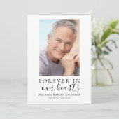 Minimalistisch fotogedenkprogramma kaart (Staand voorkant)