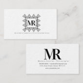 Minimalistisch fotograaf Deco Black Visitekaartje (Voorkant / Achterkant)