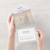 Minimalistisch fotohuwelijk all in one uitnodiging (Afscheurbaar)