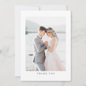 Minimalistisch fotohuwelijk bedankkaart (Voorkant)