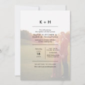 Minimalistisch fotohuwelijk kaart (Voorkant)