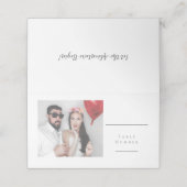 Minimalistisch Fotolijstnummer Bruiloft (Buitenkant ongevouwen)