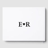 Minimalistisch fotoscript Monogram Weddenschap Gastenboek (Achterkant)