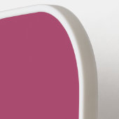 Minimalistisch framboos roze wit modern monogram pickleball paddle (Links Detail)