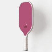 Minimalistisch framboos roze wit modern monogram pickleball paddle (Links)