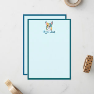 Minimalistisch – Franse Bulldog Notitiekaartje