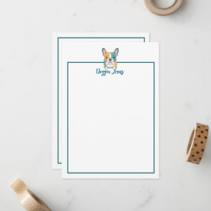Minimalistisch – Franse Bulldog Notitiekaartje