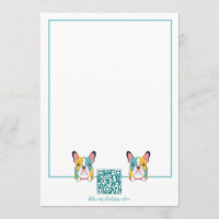 Minimalistisch  – Franse Bulldog & QR-code