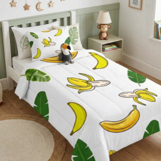 Minimalistisch fruit Banana Tropisch Fruit Ontwerp Sherpa Deken