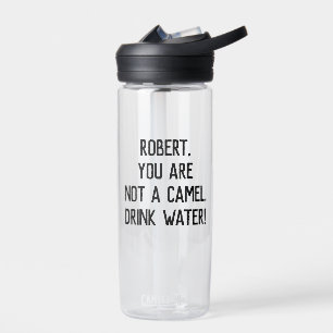 Minimalistisch Funny Quote Drink Water met naam Waterfles