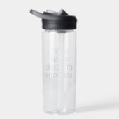Minimalistisch Funny Quote Drink Water met naam Waterfles (Rechts)