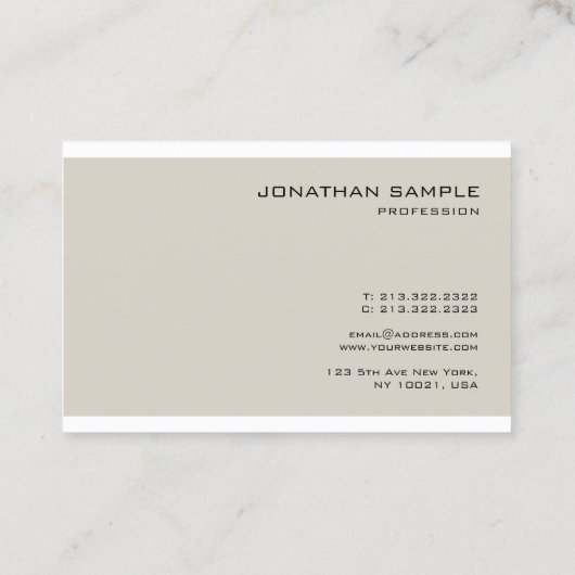Minimalistisch, geavanceerd design, modern visitekaartje (Achterkant)