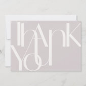 Minimalistisch gebold fotolicht bedankkaart (Voorkant)