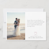 Minimalistisch gebold fotowit licht grijs bedankkaart (Achterkant)