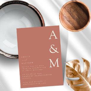Minimalistisch gebold monogram woestijn Boho Clay Kaart