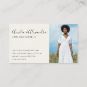 Minimalistisch gebold script foto van Boho Chic Ma Visitekaartje (Achterkant)